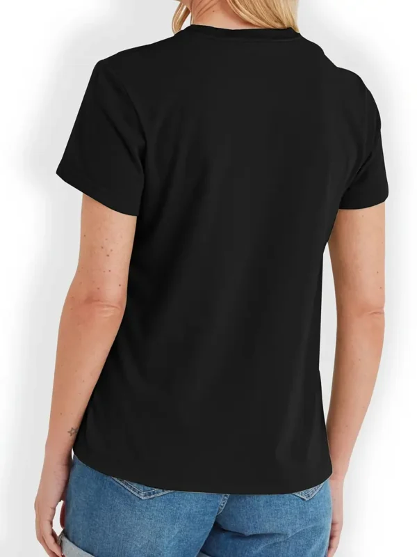 Women's Christian T-Shirt - "Be the Light" Matthew 5:14, Black - Image 2