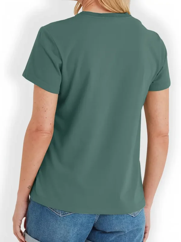 Women's Christian T-Shirt - "Be the Light" Matthew 5:14, Green - Image 2