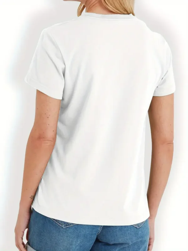 Women's Christian T-Shirt - "Be the Light" Matthew 5:14, White - Image 2