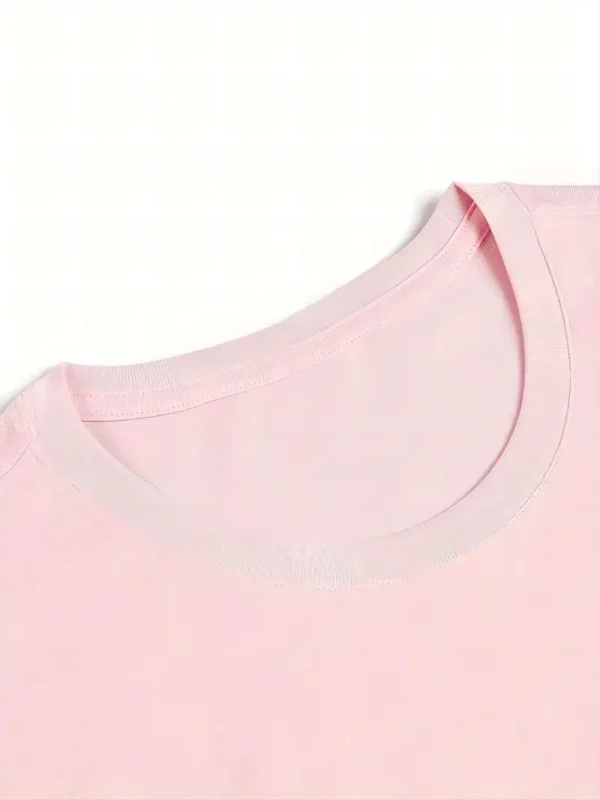 Women's Floral Print T-Shirt - Fearfully and Wonderfully Created, Psalm 139:14, Pink - Image 3